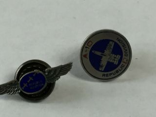 Republic A - 10 And Republic Aviation Pins