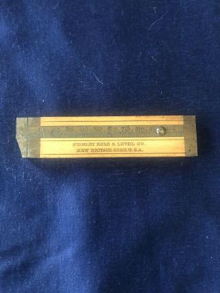 Vintage Stanley Rule & Level Co.  Britian Conn Usa Brass/wood Sliding Caliper
