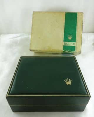 Vintage Rolex Green Stripe Box Set W/ Inner Green Box 11.  00.  2.  Ca 1960 