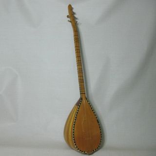 Baglama Saz Lute Electric 7 Strings Vintage Hand Made Project 40.  5 Inches Long