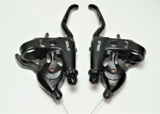 Vintage Shimano Deore Xt 7 X 3 Speed Bicycle Shifter Brake Levers St - M095