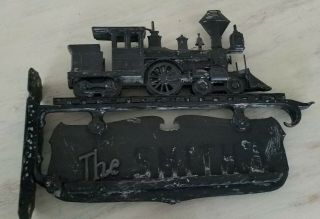 Vintage Metal Name/house Number Sign Vintage Steam Train 20 Inches By 13 Inches