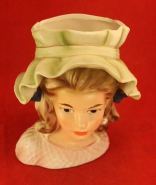 Vintage Enesco Lady Head Vase 