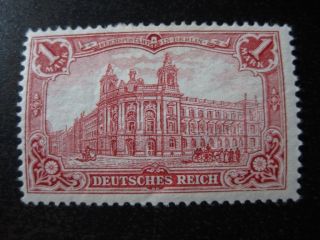 Deutsches Reich Mi.  78b Rare Germania Stamp W/ Cert Cv $950.  00