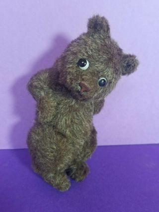 Vintage 5.  5 " Jointed Clifford Berryman Type Bear With R.  John Wright Button.