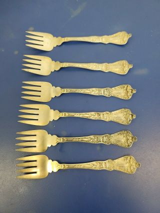 Set Of 6 Sterling Silver Manchester Mfg Co.  Ramekin Forks