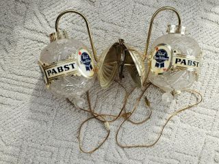 Rotating Vintage Pabst Blue Ribbon Wall Hanging Lights