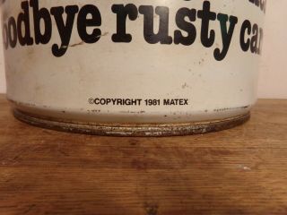 Vintage RUSTY JONES the best rustproofing in town EMPTY Drum,  with Top 7