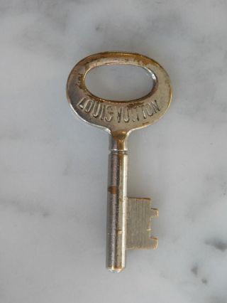 Rare Louis Vuitton Vintage Hard Case Key Brass Trunk Suitcase Skelton Lock Aa4