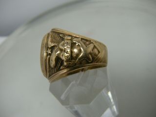 Vintage WW2 United States Army 10k Yellow Gold Ring Pilot Bomber 4