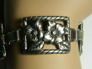 Danecraft Wide Floral Link Bracelet By Victor Primavera - 25,  Grams