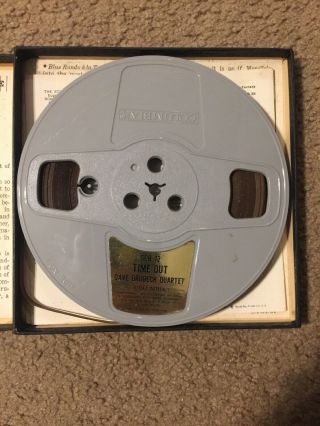 RARE— The Dave Brubeck Quartet: Time Out Reel to Reel Tape 3