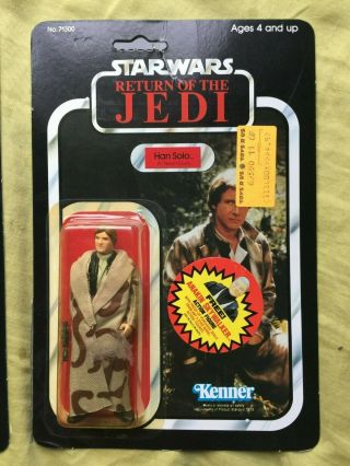 Vintage 1983 Star Wars Han Solo In Trench Coat Return Of The Jedi Rotj Kenner