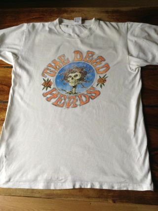 Rare Vintage Grateful Dead T - Shirt " The Dead Heads " 1990 Large Ex Hippie