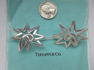 Large Sun Earrings Vintage Tiffany & Co.  Paloma Picasso 925 Sterling Silver