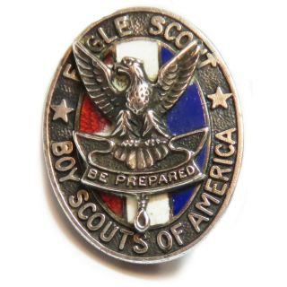 Vintage Sterling Silver Boy Scouts Of America Eagle Scout Pin