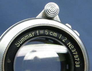 Vintage Leica Leitz Summar 5cm 50mm f/2 Standard Lens Screw Mount w/Box EXC 3