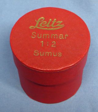 Vintage Leica Leitz Summar 5cm 50mm f/2 Standard Lens Screw Mount w/Box EXC 6