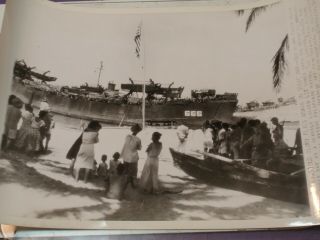 Wwii Ap Wire Photo Old Glory Flies Again Subic Bay Philippines 2/5/45 Dsp592