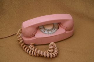 Vintage,  Authentic Princess Phone Rotary Pink Bell System 1961,  701b