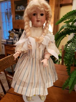 Antique Armand Marseille Am 390 Germany Bisque Head Doll Ball Jointed Compo Body