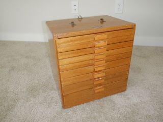 Vintage Solid Wood Toolbox Jewelry Chest 9 Drawers Made In Usa Guy Mfg.  Co.