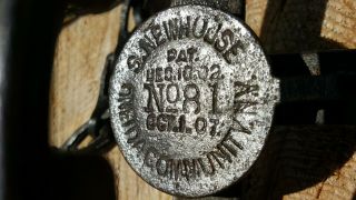 Newhouse 81 Antique Animal Trap,  Closed Web,  2 Pat.  Dates