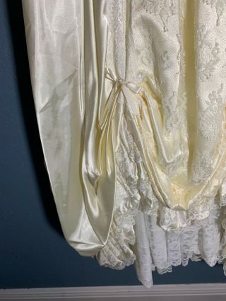 Vintage Loralie Originals gown lace ivory satin sz 3/4 Victorian wedding 7