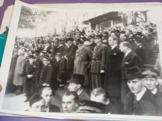 1944 Wwii Ap Wire Photo Winston Churchill Charles Degaulle Armistice Parade 581