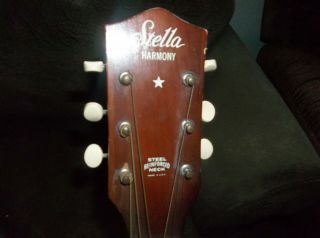 Vintage Stella Harmony Steel Reinforced Neck 6 String Acoustic Guitar H940. 3