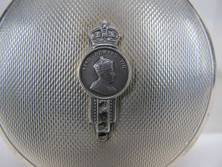 1936 King Edward Viii Sterling Silver Coronation Compact By Turner & Simpson Yqz