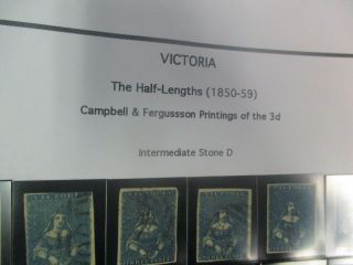 Victoria Stamps: Half Length reconstruction sheet Rare - (-) 2
