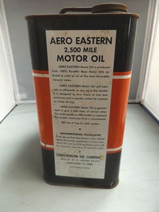 Vintage Aero Eastern 2 Gallon Oil Can With Airplane 2