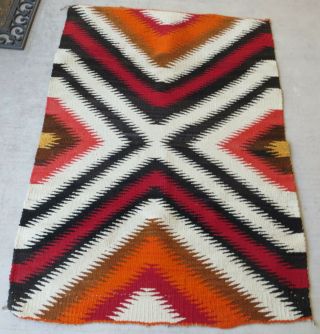 Vintage Navajo Rug Saddle Blanket Native American Indian Weaving Tapestry