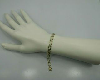 Exquisite Vintage 10k Yellow Gold.  10tcw Diamond 7 1/2 " Bracelet M