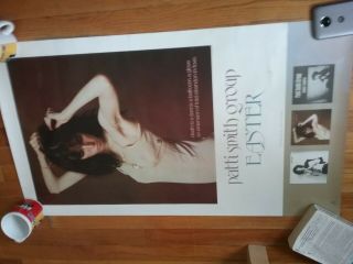 Patti Smith 1987 Easter Arista Promo Poster Vg Rare Edge Tears Vtg Htf