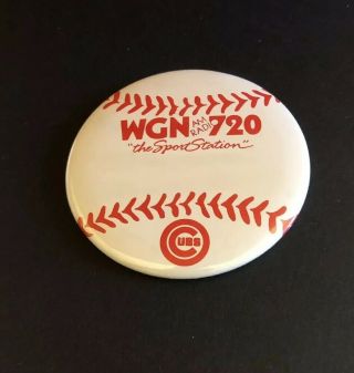 Vintage Chicago Cubs Wgn 720 Pin.  Cubs Pin Htf