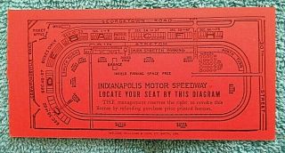 VINTAGE 1940 INDY 500 TICKET STUB 28TH ANNUAL 500 MILE INDIANAPOLIS 500 RACE 5