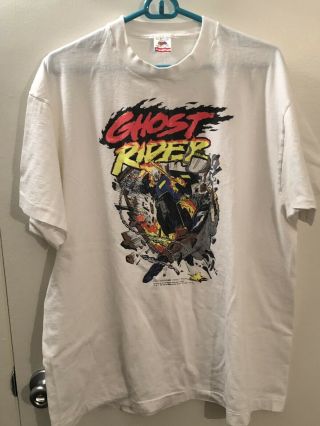 Vintage Ghost Rider Xxl Shirt 1991 Euc W/minor Stains