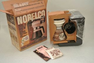 Vtg Norelco Dial - A - Brew 10 Cup Automatic Drip Filter Coffee Maker Nib