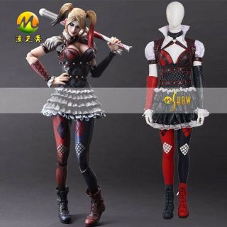 Arkham Knight Harley Quinn Cosplay Costume Suicide Squad Halloween Dress