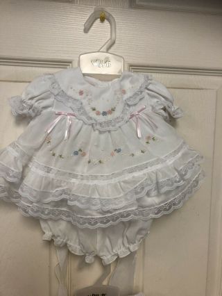 2 Vintage Look Wilbeth Infant Dresses Size 0