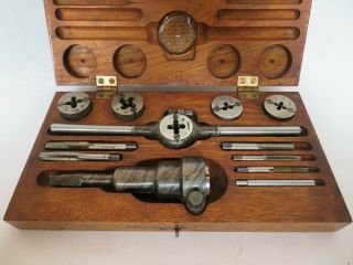 Vintage Wiley & Russell Mfg Co Screw Plates Taps Die Set Greenfield Mass Usa