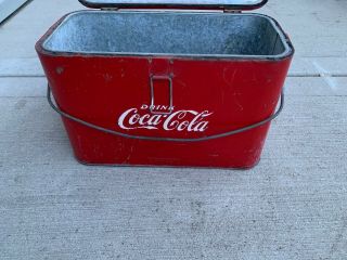 Vintage 1950s Drink Coca Cola Cooler,  Progress Refrigerator Co.  Louisville,  KY. 3
