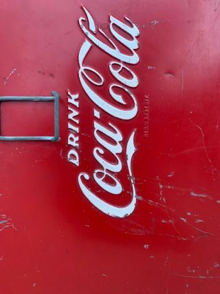 Vintage 1950s Drink Coca Cola Cooler,  Progress Refrigerator Co.  Louisville,  KY. 8