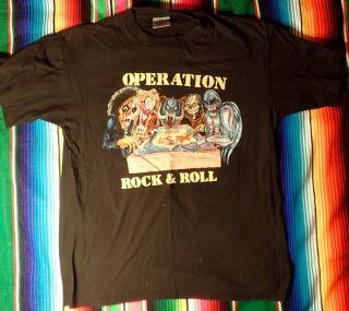 OPERATION ROCK&ROLL Priest Alice Motorhead VINTAGE 1991 TOUR T - SHIRT size LARGE 2