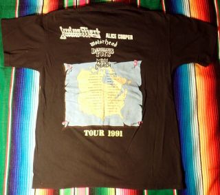 OPERATION ROCK&ROLL Priest Alice Motorhead VINTAGE 1991 TOUR T - SHIRT size LARGE 4