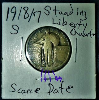 1918/7 S STANDING LIBERTY QUARTER 