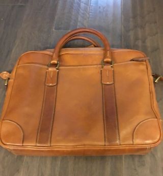 Polo Ralph Lauren Vintage Shoulder Leather Bag Travel Tote Messenger Tan 5