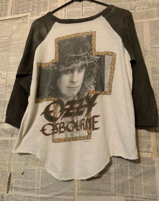 Vtg 80s Ozzy Ozbourne No Rest For The Wicked Tour Heavy Metal T - Shirt
